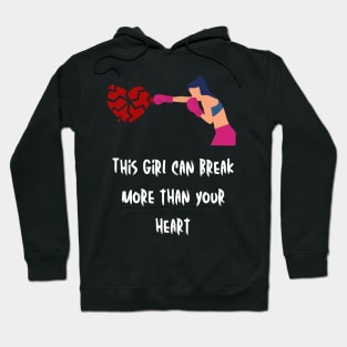 This girl can break more than your heart dark Hoodie